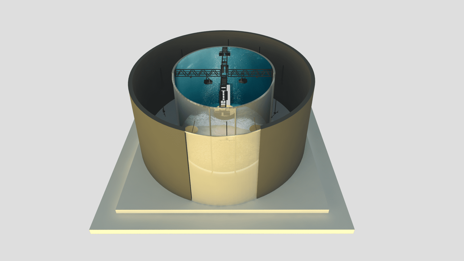 inquadratura dall'alto completa della struttura oracolare senza copertura
